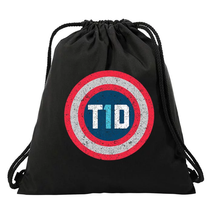 T1D Diabetic Type 1 Diabetes Awareness Drawstring Bag