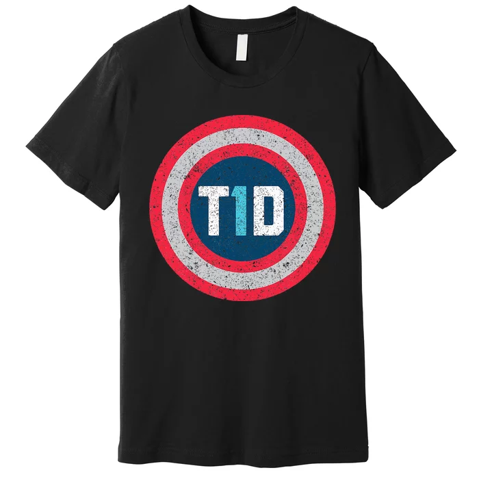 T1D Diabetic Type 1 Diabetes Awareness Premium T-Shirt