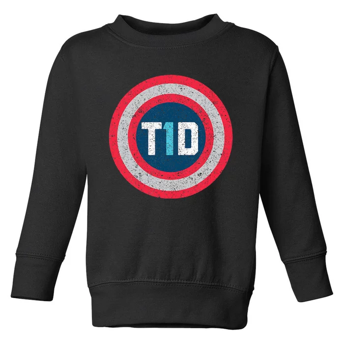 T1D Diabetic Type 1 Diabetes Awareness Toddler Sweatshirt