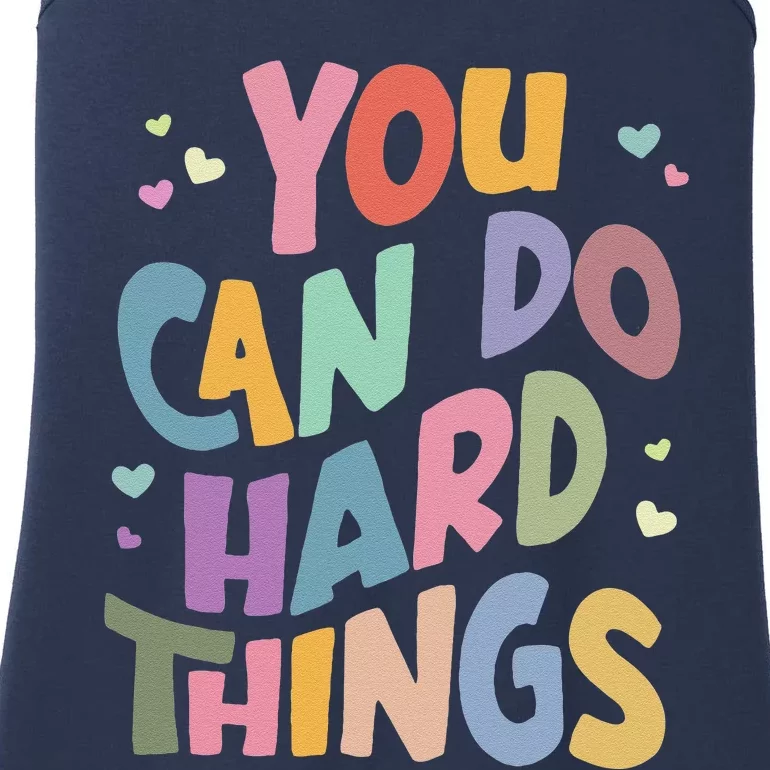 Test Day Teacher You Can Do Hard Things Ladies Essential Tank