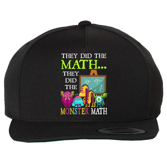 They Did The Math They Did The Monster Math Funny Halloween Wool Snapback Cap