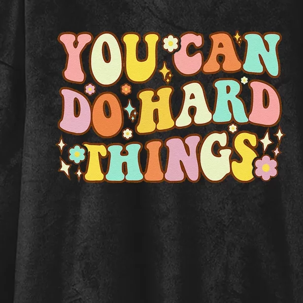 Test Day Teacher You Can Do Hard Things Hooded Wearable Blanket