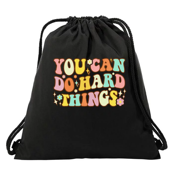 Test Day Teacher You Can Do Hard Things Drawstring Bag