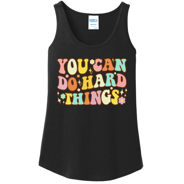 Test Day Teacher You Can Do Hard Things Ladies Essential Tank