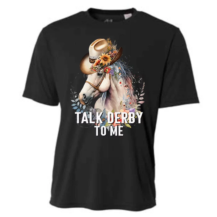 Talk Derby To Me Horse Racing Cooling Performance Crew T-Shirt