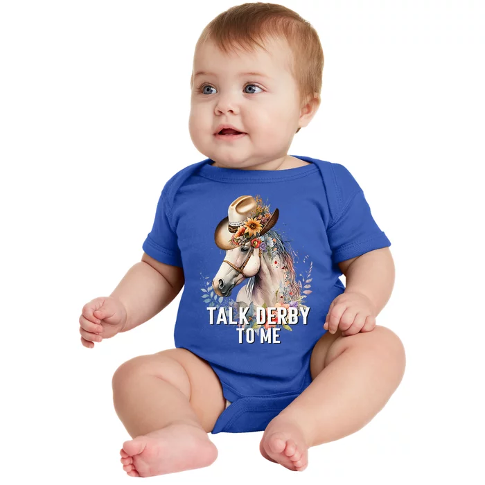 Talk Derby To Me Horse Racing Baby Bodysuit