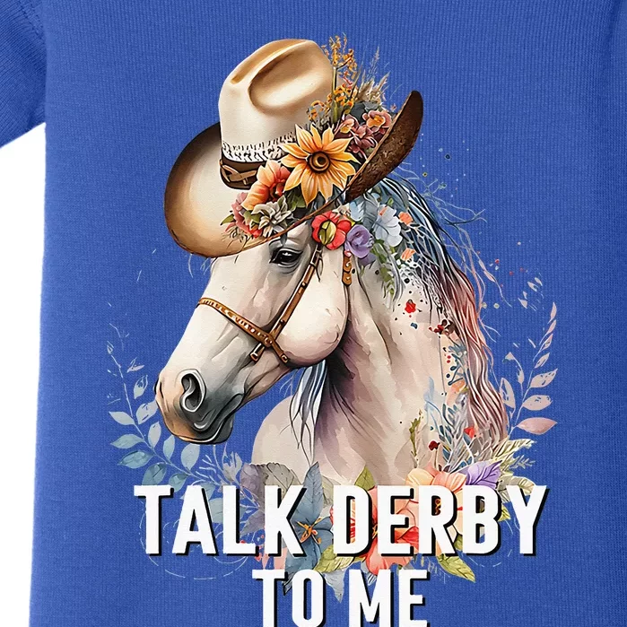 Talk Derby To Me Horse Racing Baby Bodysuit