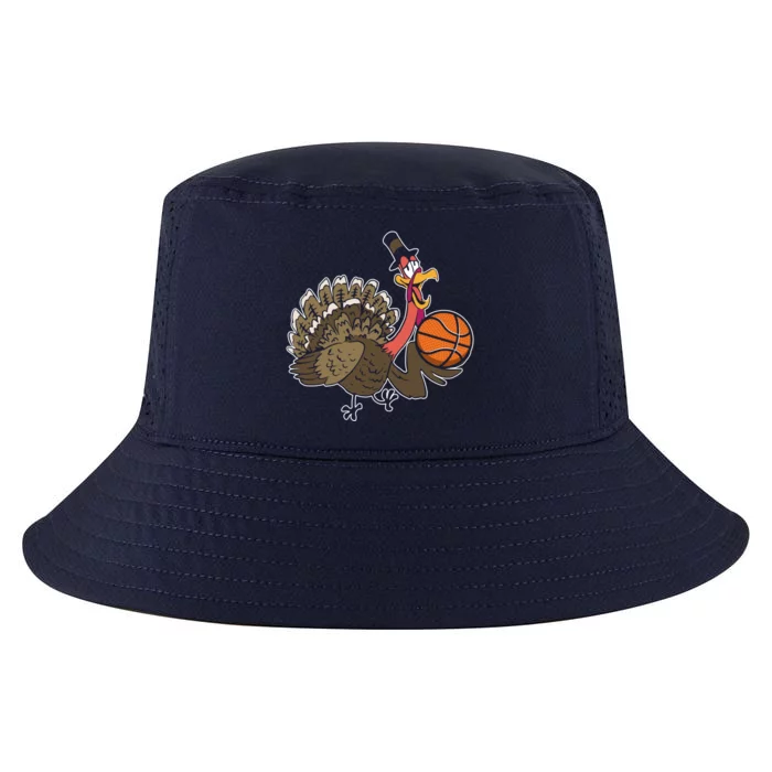 Thanksgiving Day Turkey Basketball Player Sports Lover Gift Cool Comfort Performance Bucket Hat