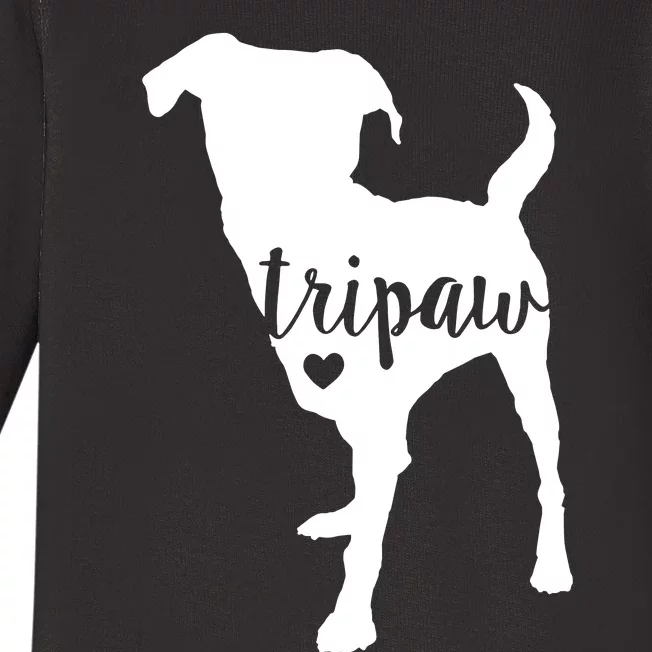 Tripaw Dog, Three Legged Dog, Tripaw Mom, Tripod Dog Baby Long Sleeve Bodysuit