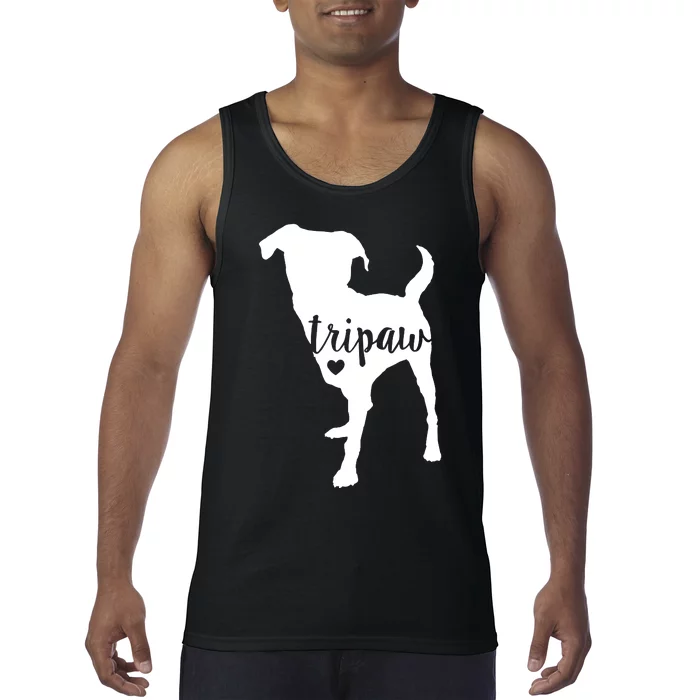 Tripaw Dog, Three Legged Dog, Tripaw Mom, Tripod Dog Tank Top