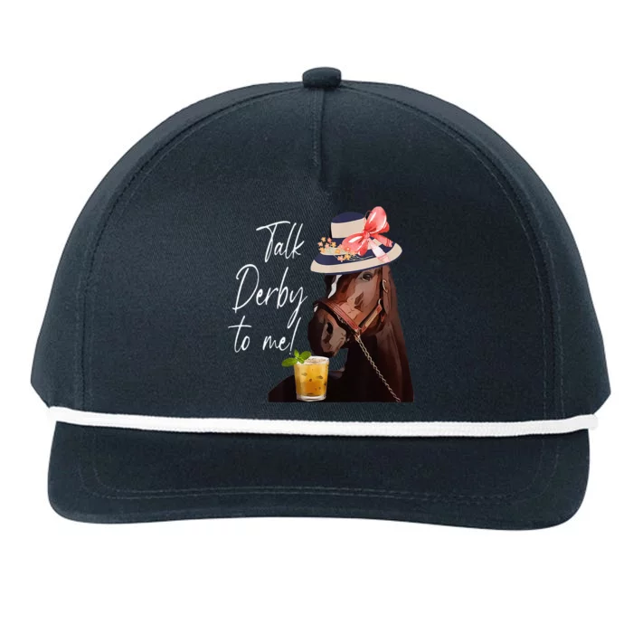 Talk Derby To Me Horse Snapback Five-Panel Rope Hat