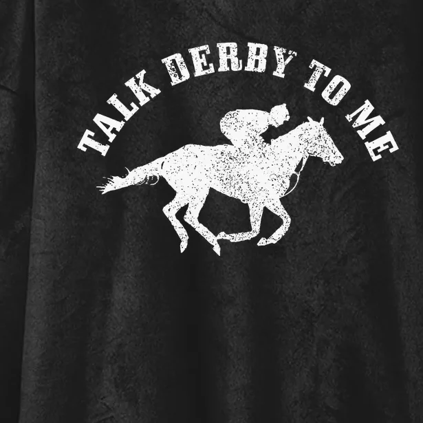 Talk Derby To Me Horse Racing Hooded Wearable Blanket