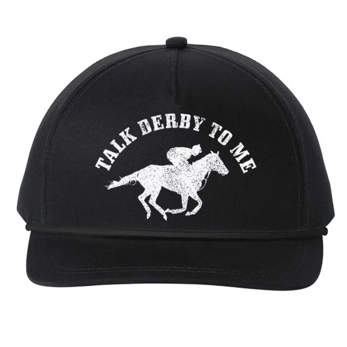 Talk Derby To Me Horse Racing Snapback Five-Panel Rope Hat