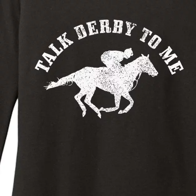 Talk Derby To Me Horse Racing Womens CVC Long Sleeve Shirt