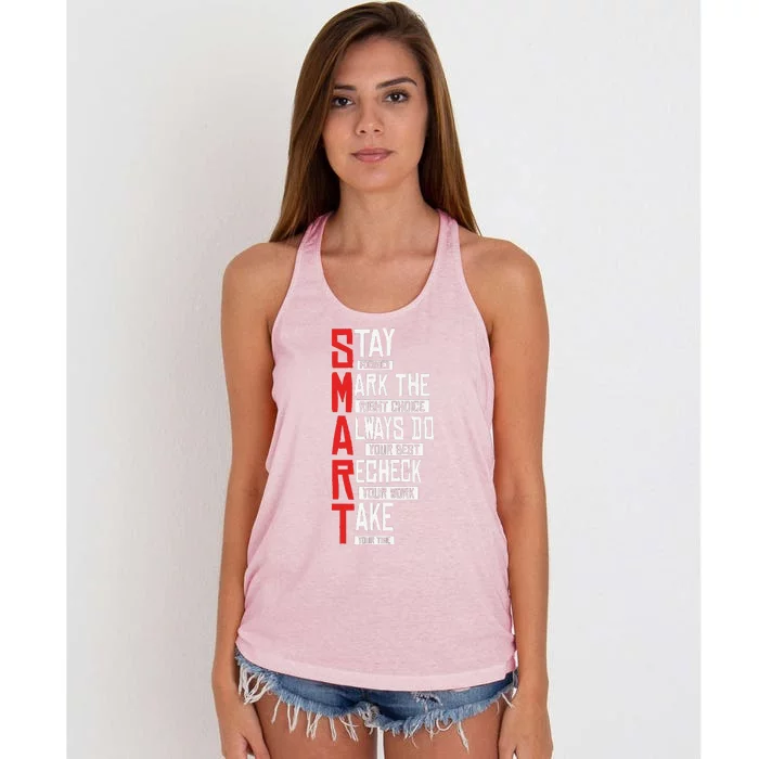 Test Day Teacher Smart Design Testing Day Exam Women's Knotted Racerback Tank