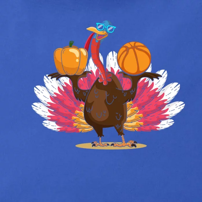 Thanksgiving Day Turkey Basketball Player Sports Lover Gift Zip Tote Bag