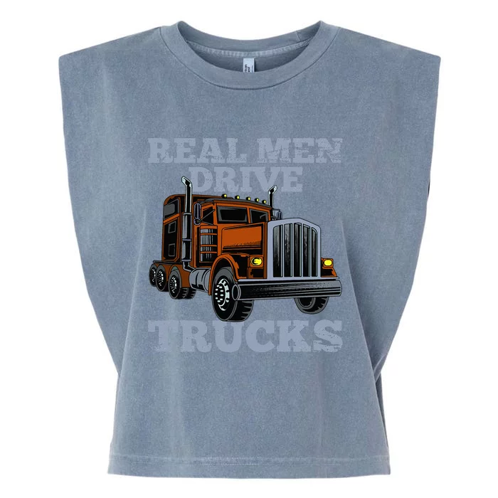 Trucks Drivers Truck Trucker Vintage Garment-Dyed Women's Muscle Tee