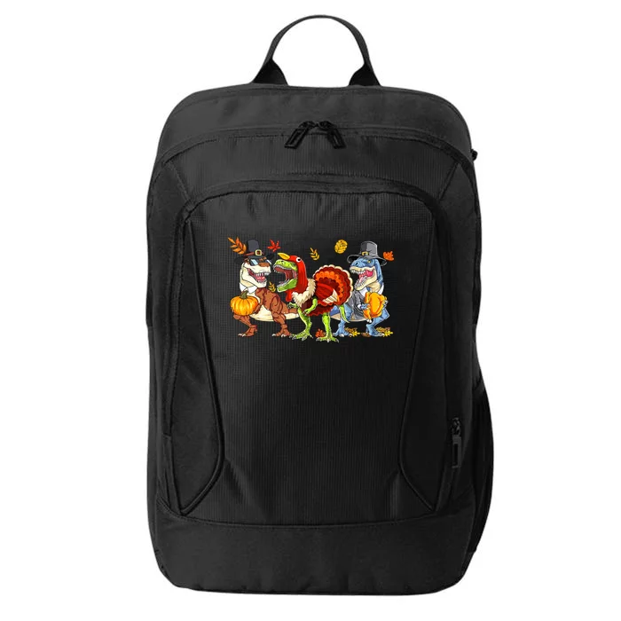 Thanksgiving Dinosaur Trex Turkey Rawr Gifts For Boy City Backpack