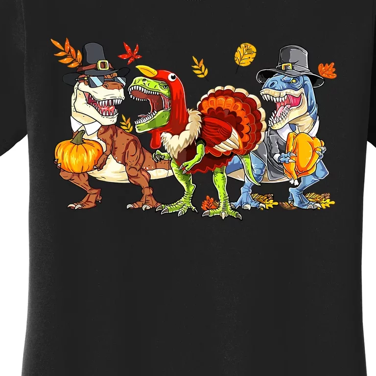 Thanksgiving Dinosaur Trex Turkey Rawr Gifts For Boy Women's T-Shirt