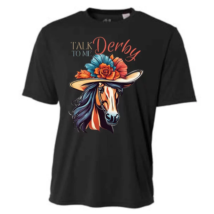 Talk Derby To Me Racing Horse Cooling Performance Crew T-Shirt