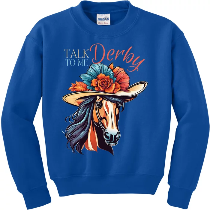 Talk Derby To Me Racing Horse Kids Sweatshirt