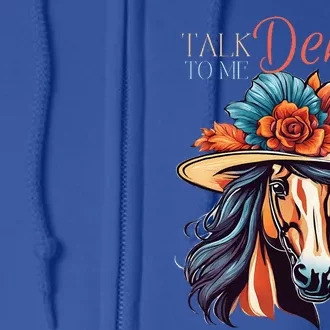 Talk Derby To Me Racing Horse Full Zip Hoodie