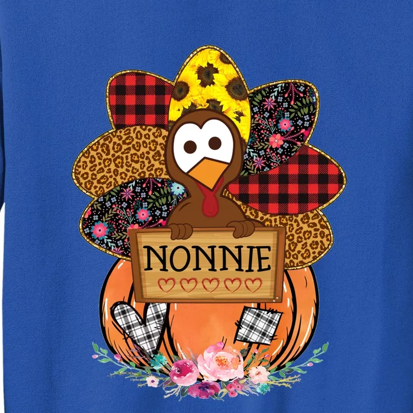 Thanksgiving Day Turkey Nonnie Gift Turkey Love Grandma Gift Tall Sweatshirt