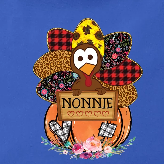 Thanksgiving Day Turkey Nonnie Gift Turkey Love Grandma Gift Zip Tote Bag