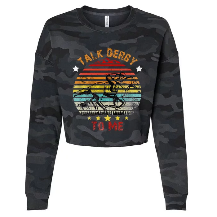 Talk Derby To Me Derby Day 2024 Kentucky Cropped Pullover Crew