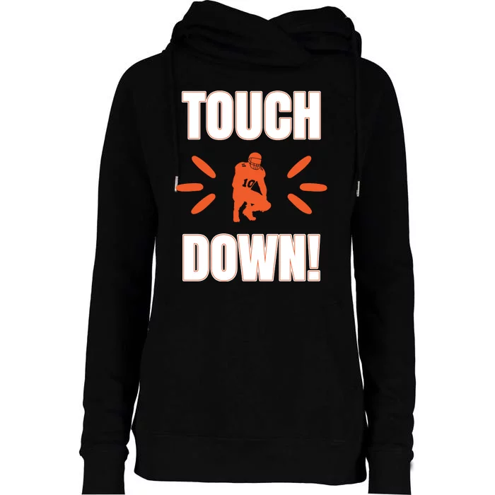 Touch Down Womens Funnel Neck Pullover Hood