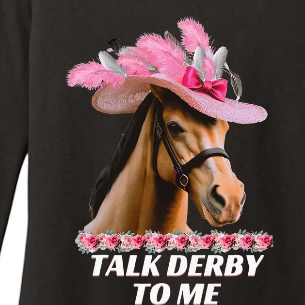 Talk Derby To Me Horse Racing Lover Womens CVC Long Sleeve Shirt