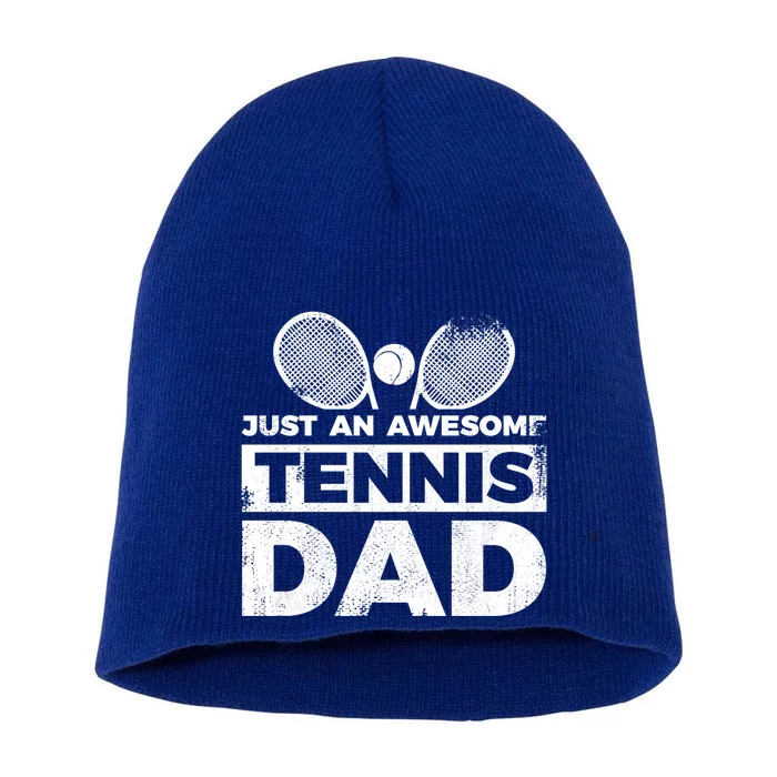 Tennis Dad Tennis Father Gift Short Acrylic Beanie