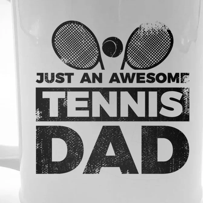 Tennis Dad Tennis Father Gift Front & Back Beer Stein