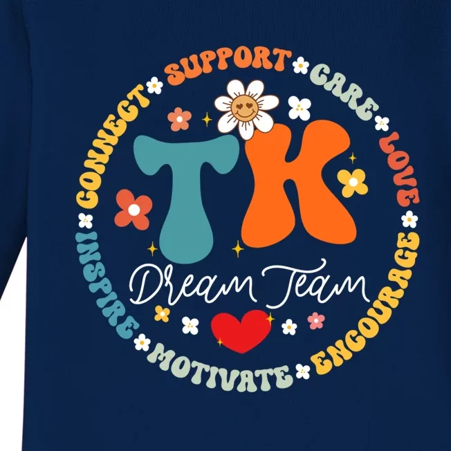 Tk Dream Team Squad Transitionalkindergarten Back To School Gift Baby Long Sleeve Bodysuit