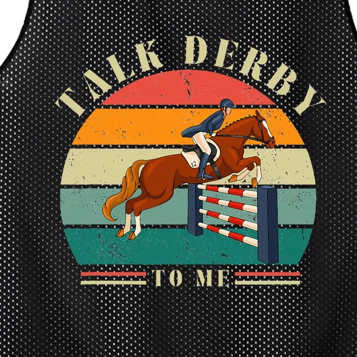 Talk Derby To Me Funny Horse Racing Lover Derby Day 2024 Mesh Reversible Basketball Jersey Tank