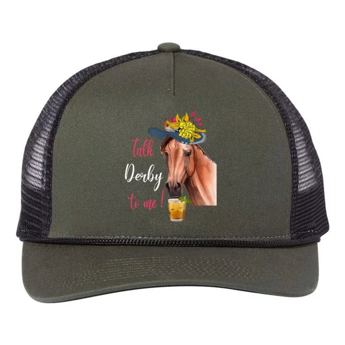 Talk Derby To Me Horse Racing Retro Rope Trucker Hat Cap