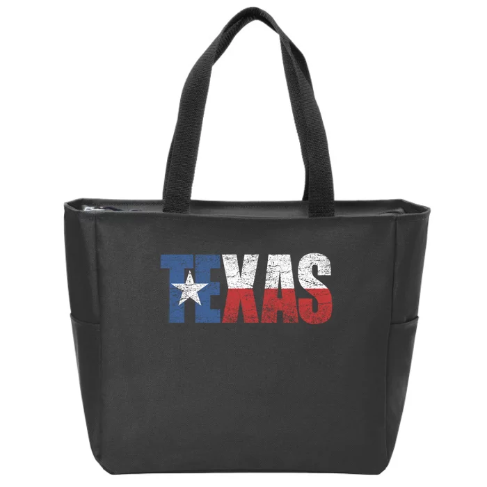 Texas | distressed Texas Flag Zip Tote Bag