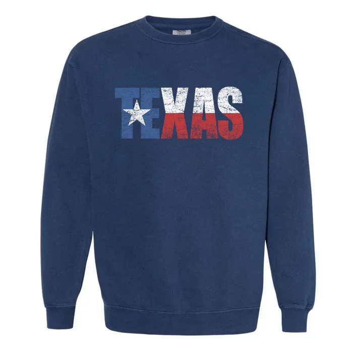 Texas | distressed Texas Flag Garment-Dyed Sweatshirt