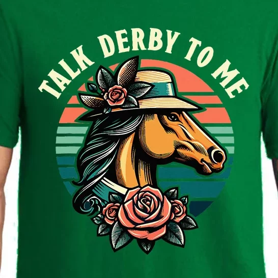 Talk Derby To Me Funny Racing Horse Pajama Set