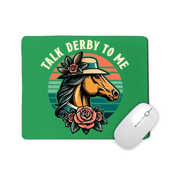 Talk Derby To Me Funny Racing Horse Mousepad