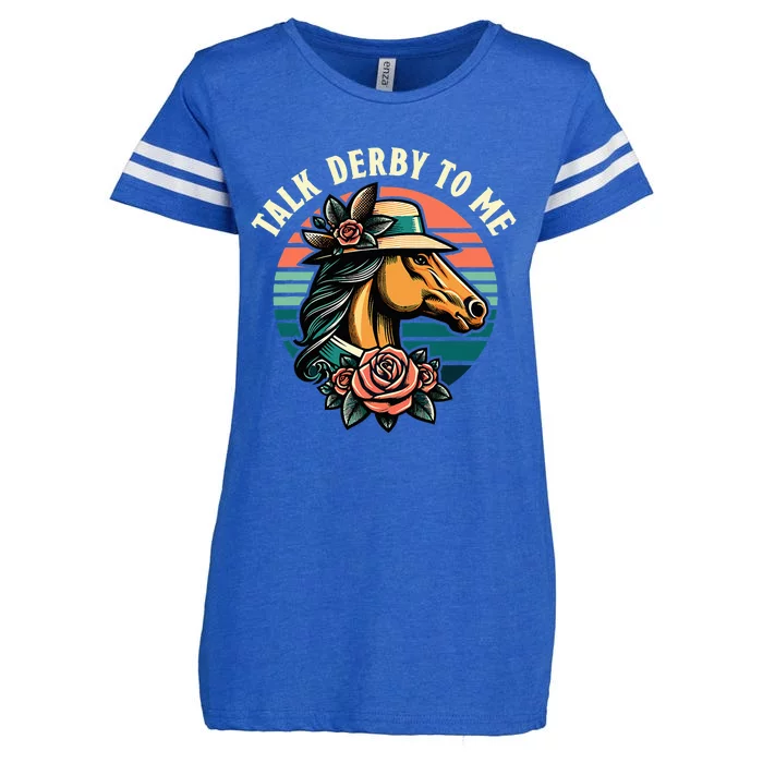 Talk Derby To Me Funny Racing Horse Enza Ladies Jersey Football T-Shirt