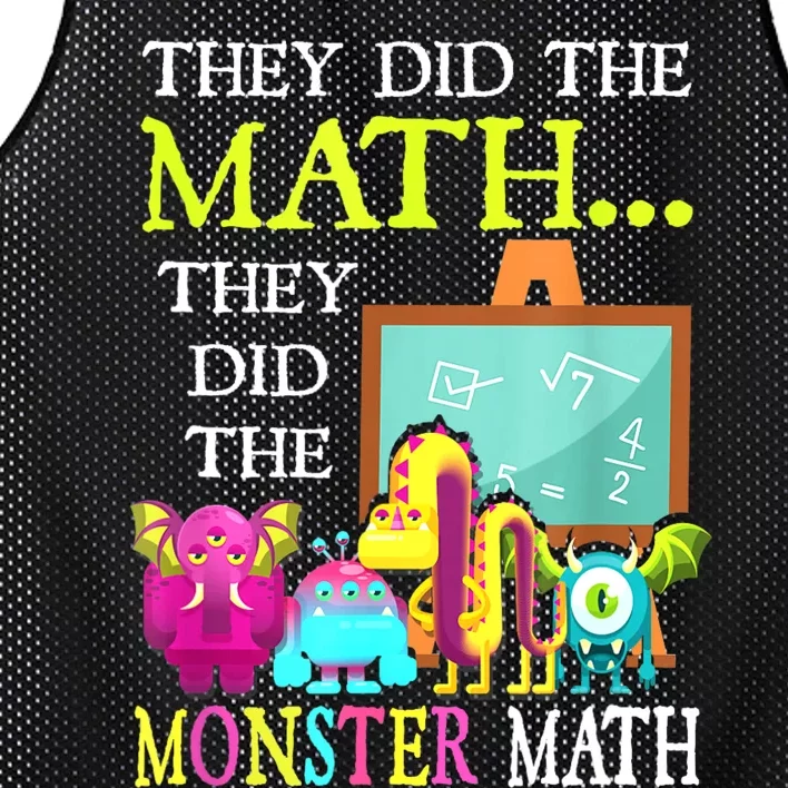 They Did The Math They Did The Monster Math Funny Halloween Mesh Reversible Basketball Jersey Tank