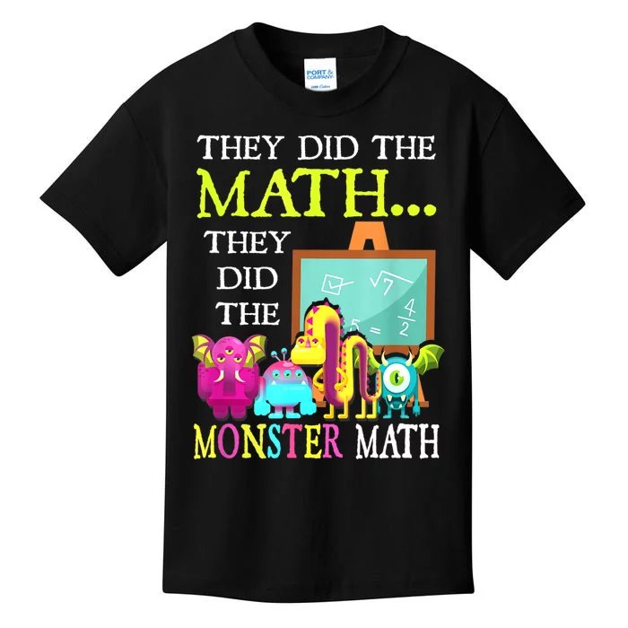 They Did The Math They Did The Monster Math Funny Halloween Kids T-Shirt