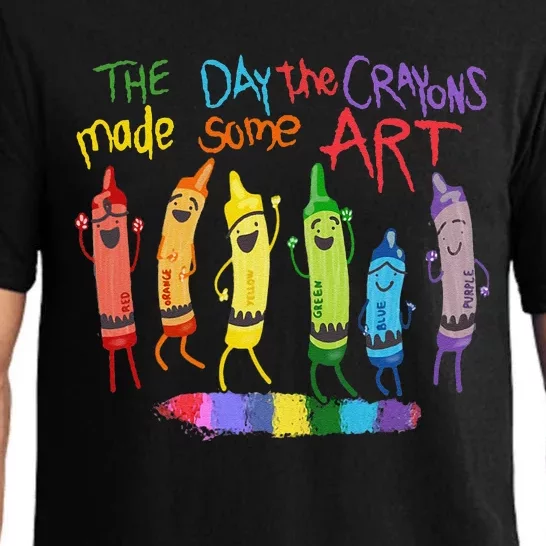 The Day The Crayons Made Some Art Teacher Art Pajama Set