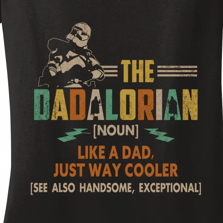 The Dadalorian This Is The Way Definition Father's Day Women's V-Neck T-Shirt