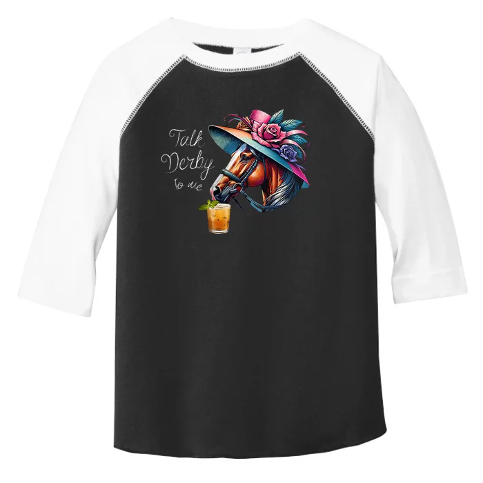 Talk Derby To Me Racing Horse Toddler Fine Jersey T-Shirt