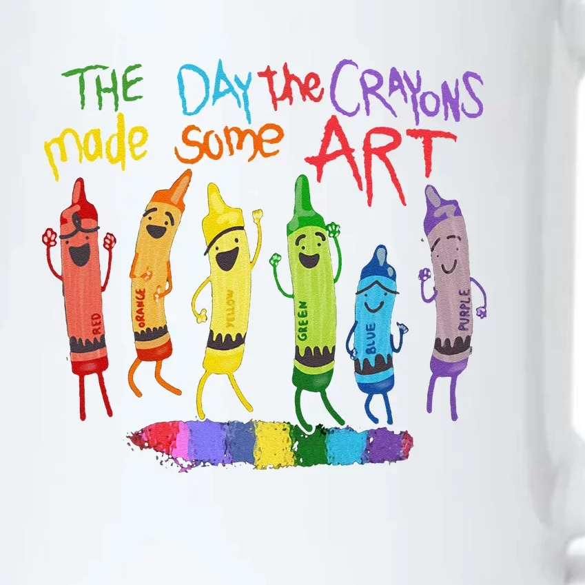 The Day The Crayons Made Some Art Teacher Art Black Color Changing Mug