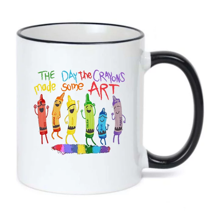 The Day The Crayons Made Some Art Teacher Art Black Color Changing Mug