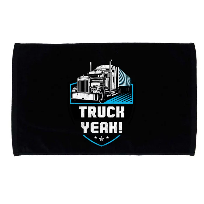 Truckers Distressed Truck Yeah! Gift Microfiber Hand Towel