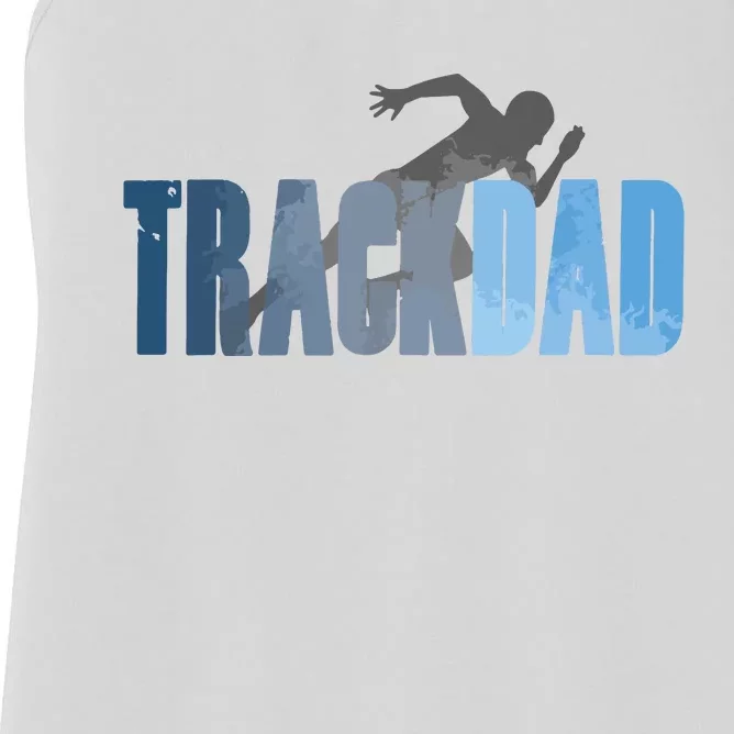 Track Dad Track Field Runner Cross Country Running Father Women's Racerback Tank